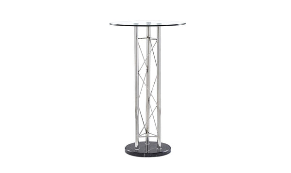 Global Furniture Crocus Bar Table with Round Glass Top