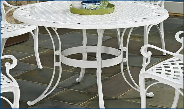 Homestyles Sanibel Round Metal Outdoor Dining Table